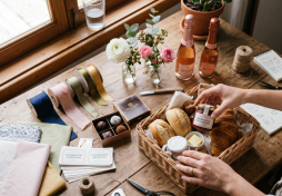 Renda extra com montagem de cestas de café da manhã e presentes personalizados